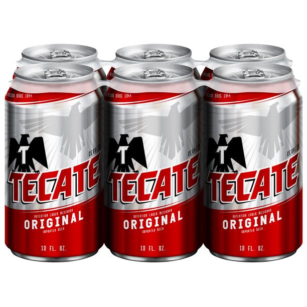 Cerveza Tecate 6-12 fl oz cans