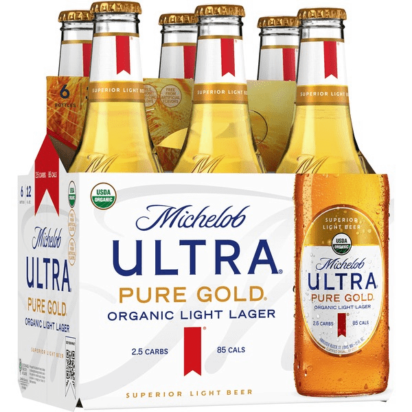 Michelob Ultra Pure Gold 6 pack 12 oz. Bottle