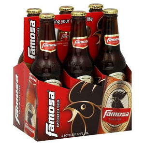 Famosa Lager Beer 6-12 fl oz bottles
