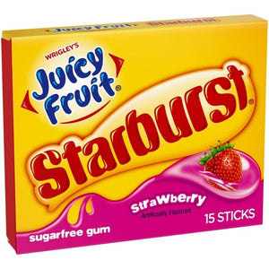 Juice Fruit Starburst Strawberry Sugarfree Gum 15 Sticks