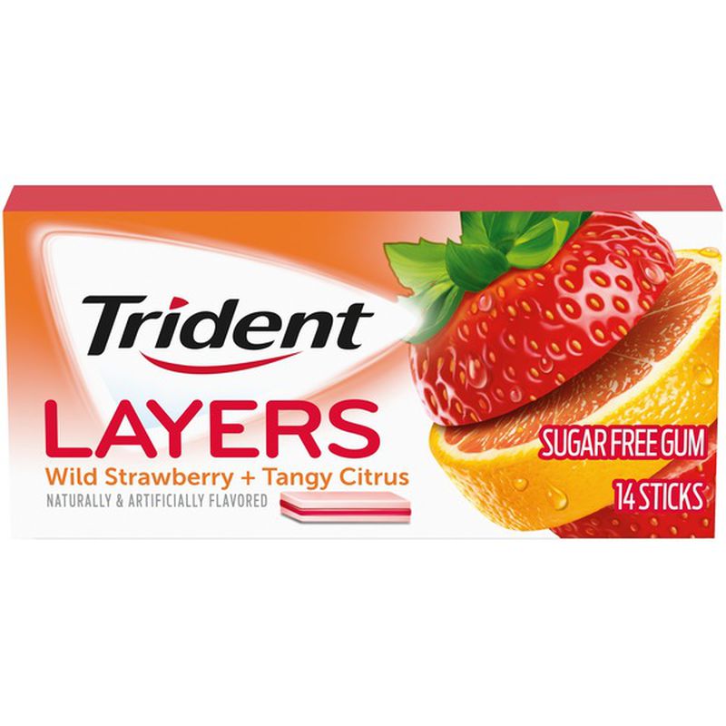 Trident Layers Strawberry & Citrus 14 Piece Pack