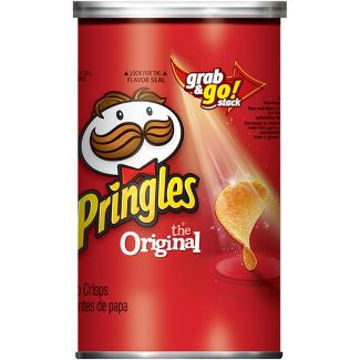 Pringles Potato Crisps Chips, Original, 2.3oz Can, 1 Can