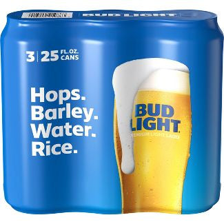 Bud Light 3-25 fl oz can