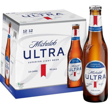 Michelob Ultra Superior Light Lager Beer, 12 bottles / 12 fl oz