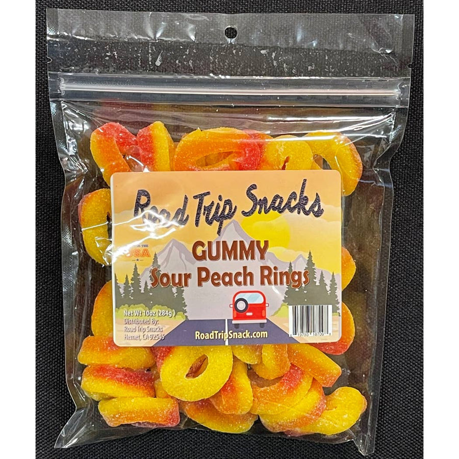 10oz Sour Gummy Peach Rings