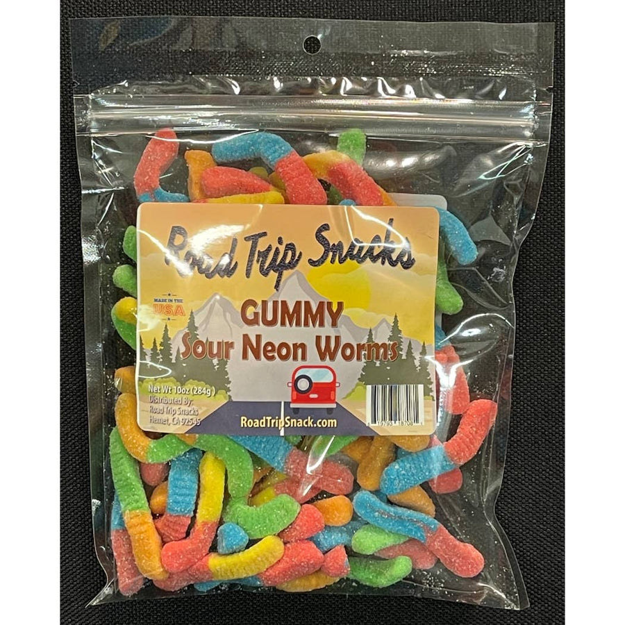 10oz Sour Gummy Neon Worms