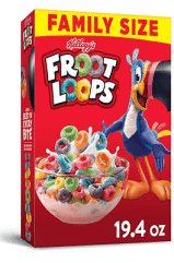 NEW KELLOGGS FAMILY SIZE FROOT LOOPS CEREAL 19.4 OZ India